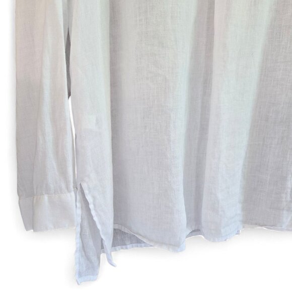 J.Jill Love Linen Womens White Button-Down Shirt Long Sleeve Lightweight 2X - Picture 6 of 9